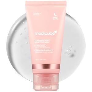Medicube Collagen Overnight Wrapping Peel Off Facial Mask Pack – Elasticity & Hydration Care, Reduces Sagging & Dullness – Hydrolyzed Collagen For Glowing Skin – Korean Skin Care, 2.53 fl.oz