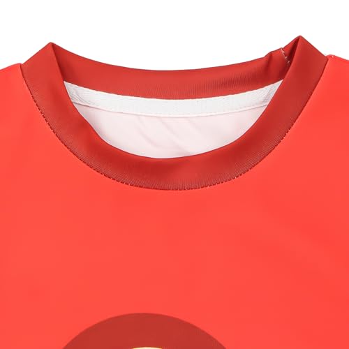 Image of Boys Girls Numbers Long Shirts and Pants Sets Cartoon Little Kids Casual Daily Homewear for 3-10 Years (Red, 110)