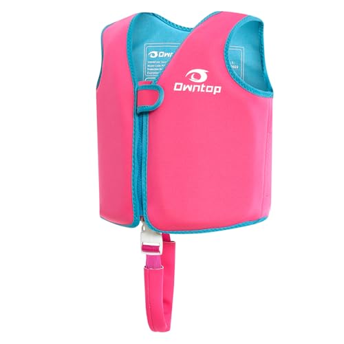 Owntop Kinder Schwimmweste - Leichter Schwimmjacke zum Schwimmenlernen | Schwimmhilfe für Kleinkinder mit Bequemem Schrittgurt | Neopren Auftriebsweste für Jungen Mädchen Alter 2-8