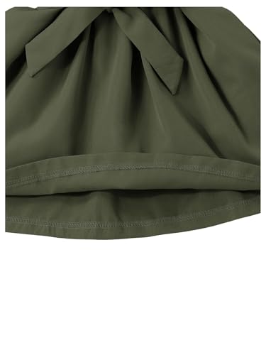 WDIRARA Toddler Girl's Button Front Short Sleeve Belted Collar Aline Dress with Hat3