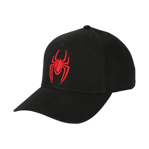 Spider-Man Embroidered 3D Logo Black Traditional Adjustable Hat