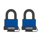 ABUS 2 Pack 70IB/45 Weatherproof Lock with 2 Keys for Outdoor, Storage, Marine, 1.92in (49mm) Wide, Keyed Alike