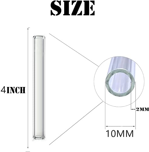 10/20 Piece 4 Inch Long Glass Tubes 10 Mm Od 2 Mm Thick Wall Tubing Borosilicate Blowing Glass Tubes (10Pcs) #TOP1