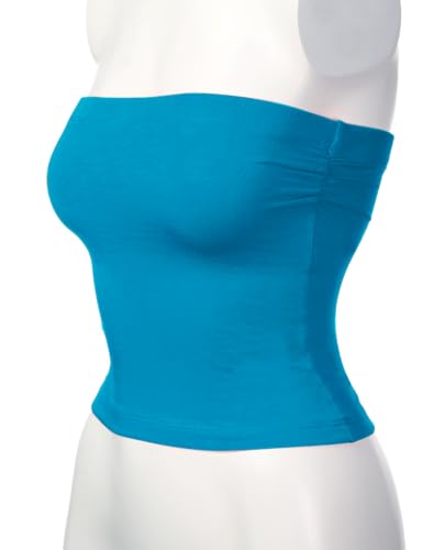 Image of Women's Shapewear Tube Tops Strapless Ruched Built-in Shelf Bra Casual
