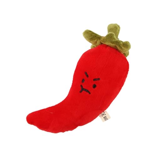 Plush Dog Toy, Vegetable Shaped Chew Toy, Squeaky Interactive Design Plaything, 3.94x3.54in Portable Soft Bite Resistant, Pet St