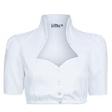 Dirndlbluse Susanne in Weiß von Hess, Größe:32, Farbe:Weiß