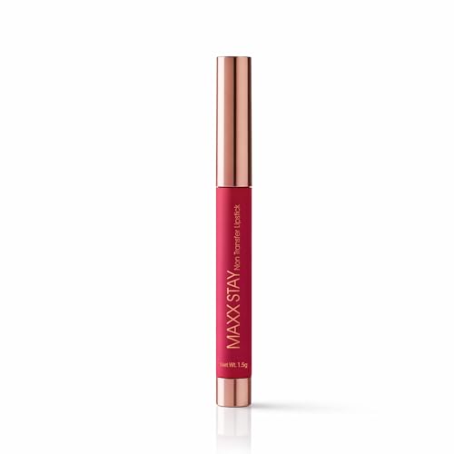 Image of Hilary Rhoda Maxx Stay Non Transfer Lipstick | Matte Finish & Transfer-Proof | 16-Hour Stay | Creamy Finish & Smudge Proof | Crayon Lipstick - 1.5g (Cranberry Red - Shade 10)