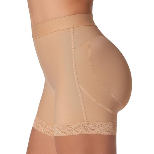 La mejor selección de Lencería moldeadora para Mujer del mes. 45 Leonisa Short Levanta Glúteos con Control Fuerte - Panty Faja Moldeadora Tipo Shorts para Mujer