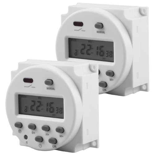 Timer digitale LCD: chip microcomputer, display a cristalli liquidi, ampio display LCD e funzione di controllo rapido. I nostri relè temporali da 12 V sono accurati nel tempo, funzionamento semplice, alta precisione, qualità industriale, forte chip anti-interferenza