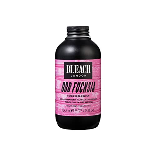 BLEACH LONDON Odd Fucsia - Tinte semipermanente para el cabello, color rosa vibrante, vegano, tinte temporal para el cabello, 166 g