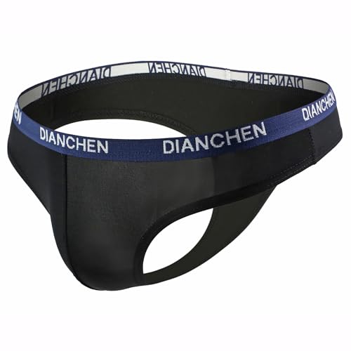 Men's Sexy Low-waist Lettered Silk Thong Underwear2