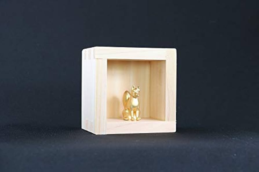 Amazon.co.jp: 日本黎明社 津田潔志作「金運霊狐」 純銀製24金鍍金