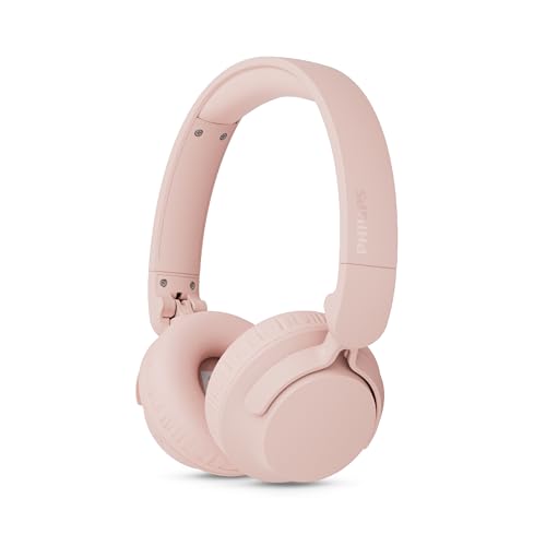 PHILIPS TAH4000PK – Casque Supra-aural sans Fil, 70 h d’autonomie, Dynamic Bass, Haut-parleurs 32 mm, multipoint Bluetooth 6.0, Coussinets et Batterie remplaçables, Design Pliable léger, Rose