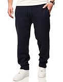 DAILY COTTON Herren Jogginghose aus Baumwolle - Sporthose im Straight-Fit - Lange Sweatpants Trainingshose - Freizeithose für Männer DC-9007-Navy-L