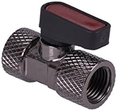 Phobya G1/4" 2-way Ball Valve, Black Nickel