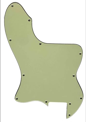 ギターピックガード Fit For Classic Series '72 Thinline Tele Blank Style ギター保護 保護フィルム付き (3 Ply Vintage Green)