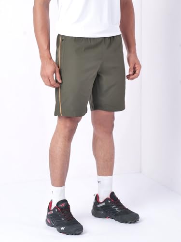 Image of Wildcraft Men's Solid Regular Fit Shorts| Mid Waist with Adjustable Drawcord