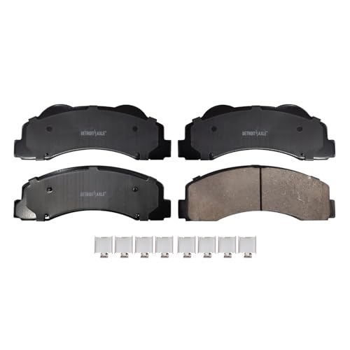 Image of Detroit Axle - Brake Kit for Ford 2015 2016 2017 F-150 Electronic Parking | Brakes, Disc Brake Rotors Ceramic Brake Pads with Hardware Replacement 13.78 inch inch Front and 13.23 inch inch Rear Rotor
