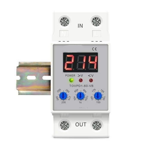 Relé protector de corriente de sobretensión ajustable 230V 40A contra caídas de voltaje 4