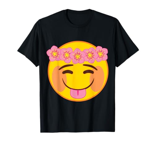 Couronne de Fleurs émoticônes Officielles Jaune T-Shirt