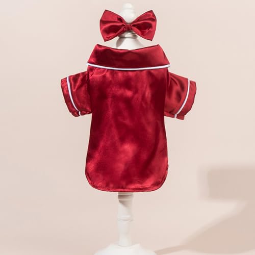 Disfraz cachorro pijamas elegantes satinados con lazo XL miniatura 4