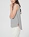 Sdipipo Womens Summer Casual Natural Linen Sleeveless Tank Tops Basic Lightweight Crewneck Blouse Shirts Layering Tee(0047-Grey-XL)