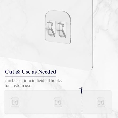 Shower Caddy Adhesive Hooks Stickers, 2-Pack for Bathroom Accessories