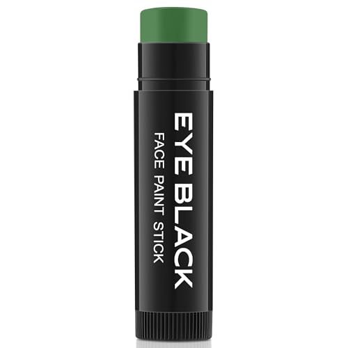 Green Eye Black Sticks for Sports Anti-Glare Under Eye Black Sports Grease Stick for Baseball Softball Soccer Lacrosse Hockey Athletes Sports Training