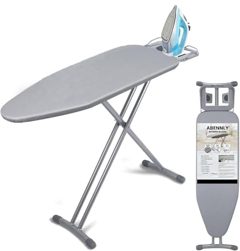 Lista de Burro de planchar los 10 mejores. 42 ABENNLY Tabla de Planchar, Ironing Board Grande con Marco de Hierro Funda,110 × 33 CM,Estable y Sin Temblores Tabla Plancha,Que Ahorra Espacio,Altura Ajustable de 75 a 90 CM...