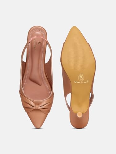 Image of Marc Loire Women Slip on Embellished Pointed Toe Kitten Heel Pumps for Party & Formal Wear