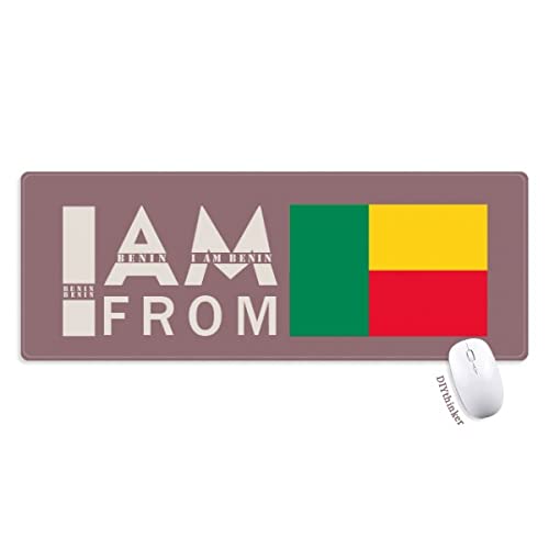 je suis du bénin tapis de souris large cousues bords mat étendu game bureau
