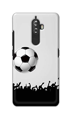 Image of Printed Hard Back Cover Case for Lenovo K8+ Plus Back Cover (Football Icon) -1302
