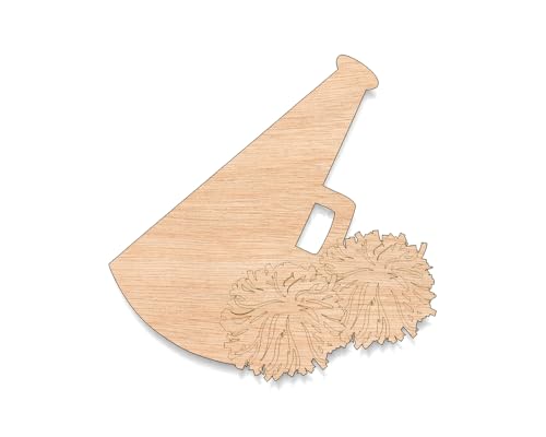 Formes découpées en bois brut mégaphone pour loisirs créatifs et DIY