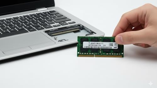 Image of 4GB DDR3 1066MHz Laptop RAM - PC3-8500S 204-Pin SODIMM 1.5V CL7 Laptop Memory Upgrade, Compatible Replacement for Samsung Part M471B5273BH1-CF8