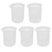 Aexit 5pcs 100ml gauge PP Volumetric Measuring Cup Container Beaker Clear 55mmx70mm