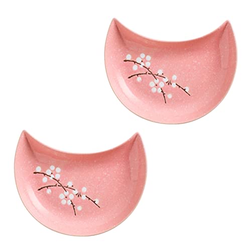 Set 2 platos de cerámica estilo japonés para sushi miniatura 1