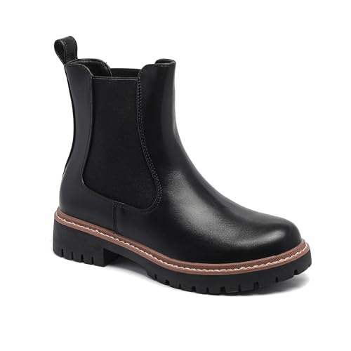 Women’s Chelsea Boots with Lug Sole Ankle Booties