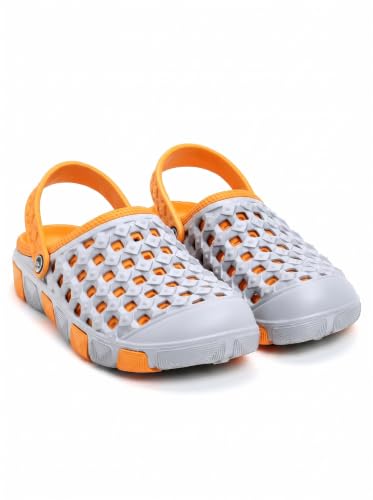 Image of Inklenzo Men's Sandals Clogs Mules for Men & Boys - Cream Comfortable, Extra Soft, Lightweight, Non-Slip, Waterproof, Adjustable Back Strap, Stylish, Classic, Casual, Everyday Mules