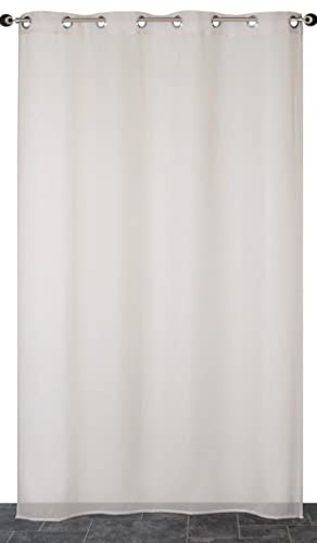 Atout Ciel Eyelet Curtains 140 x 240 cm Beige, W 55.1" x L 94.5" (1 Panels) - Image 2