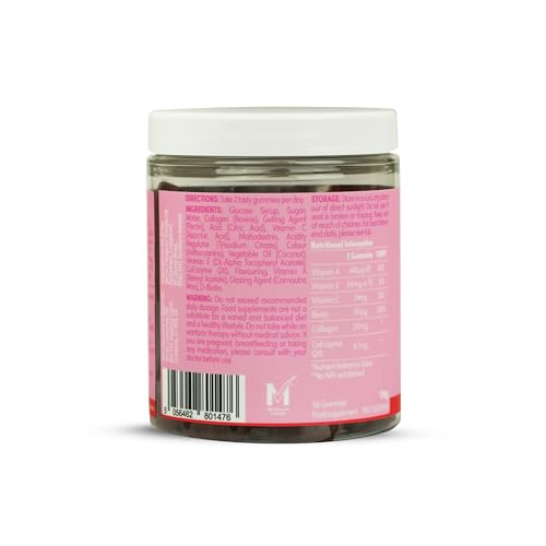 SOLV Collagen Peptides & CoQ10 Gummies – Biotin, Vitamins A & C – Supports Collagen Production for Hair, Skin & Nails – Beauty Supplement for Women & Men – 56 Chewable Red Berries Flavour Gummies (56) - Image 4