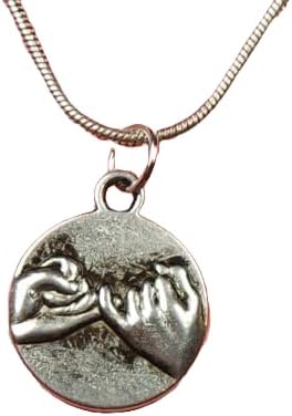 Pinky Swear Necklace, Pinkie Promise Yubikiri Charm Pendant Jewelry Reminder nb 36" chain charm Fast Free Supply