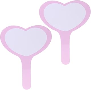 STOBOK Quick Response White Board: 2pcs Heart Shaped Handheld White Board with Handle Single Sided Whiteboards Writable Scoreboards Dry Erase Board Answer Paddles for Classroom