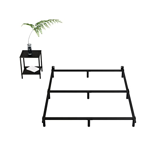 Hafenpo Metal Sturdy Platform Heavy Duty Non-Slip, Black King Bed Frame 9 Leg Support Easy To Assemble Suitable For Any Space King Size #TOP6