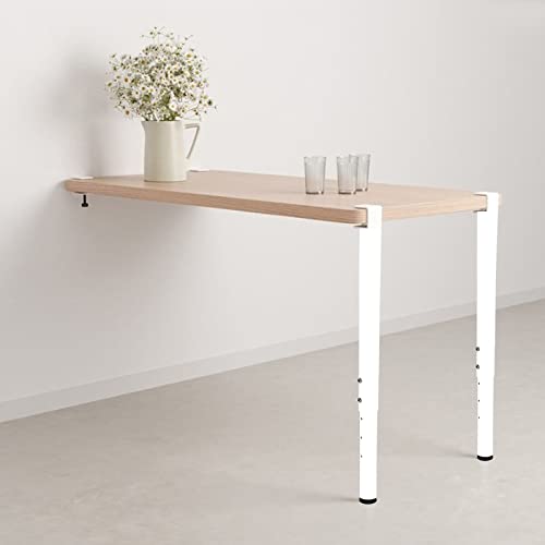 Pieds de table réglables en métal blanc pour bureau et console DIY x4 - 7