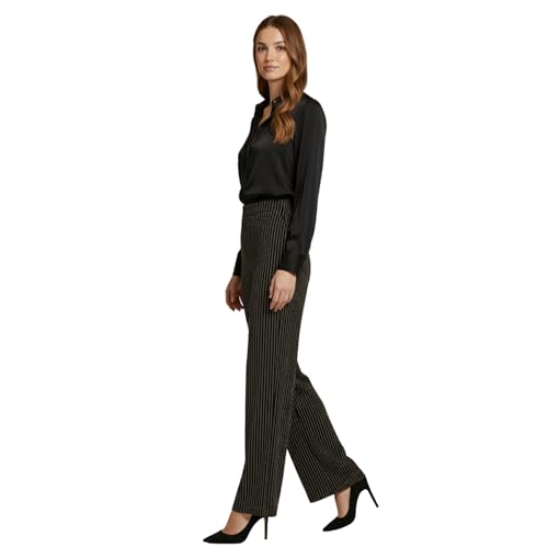 Pantalon large extensible en lurex confortable contre la taille serrée - 4