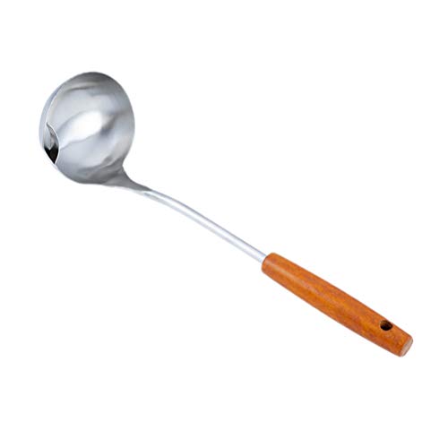 Hemoton Concha de sopa de aço inoxidável, separador de gordura, concha, separador de molho, escumado