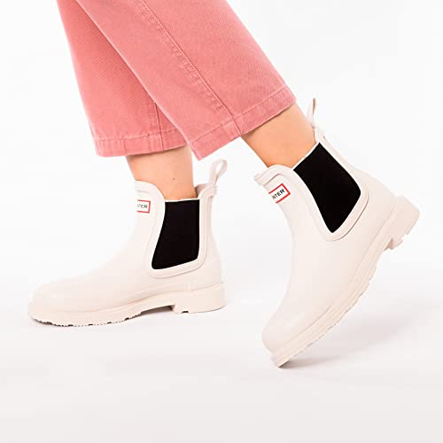 Hunter Women's Commando Waterproof Chelsea Boot (Cast White, Us Size 8, Vegan) #TOP2