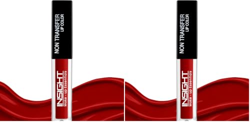 Image of INSIGHT Non Transfer Liquid Lipstick- Angel Red| Waterproof| Matte Finish| Transfer & Smudge Proof| Lightweight| 12 Hr Wear| Highly Pigmented 4 ml (Pack of 2)