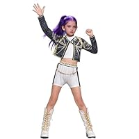 Demon Costume Kids Girls Anime Cosplay Outfit Pop Singer Set Halloween Costumes Roleplay Stage Outfits