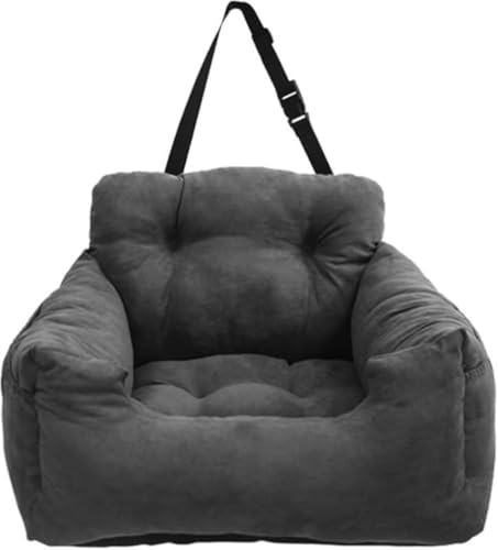 KOKUMONペットドライビングシート 犬猫用キャリーバッグ 飛び出し防止リードとフック付き お手入れ簡単 掃除簡単 換気ボックス ペットシート洗車 カーアクセサリー 助手席用 滑り止め 車用